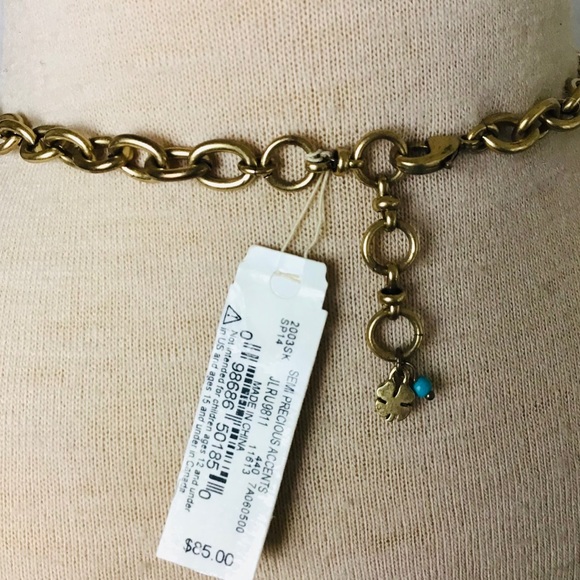 Lucky Brand turquoise and coral necklace